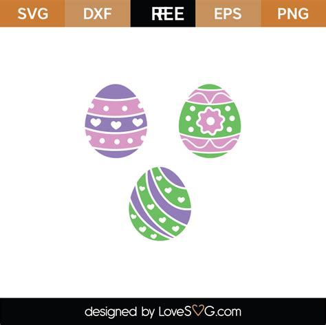 Download Free Easter Eggs SVG files for Cricut